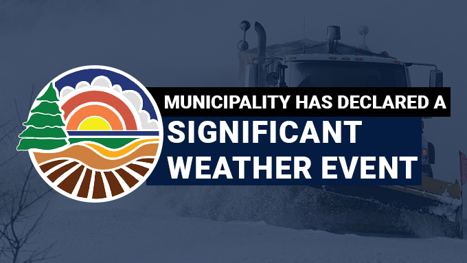 Weather Event Sign Lambton Shores Declares Significant Weather Event
